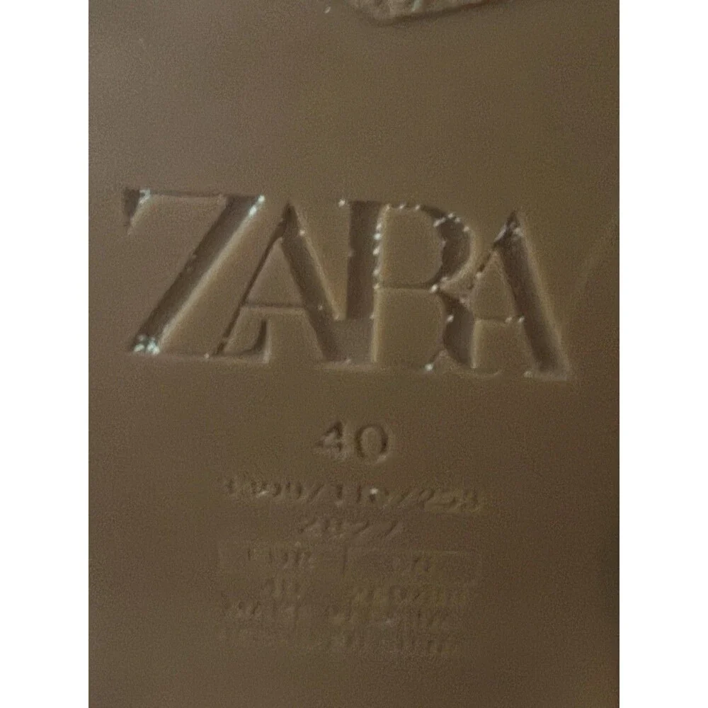 Zara Gold Metallic Espadrille Wedge Sandals Women's Size 9 Strappy Platform - Picture 6 of 12